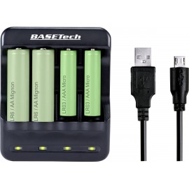 Basetech BTL-4B NiMH, NiCd Ceruza (AA), Mikro (AAA) Hengeres akku töltő 7. kép