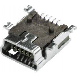 Mini USB aljzat Alj, beépíthető, vízszintes MUB2B5SMD 1 port econ connect Tartalom: 1 db