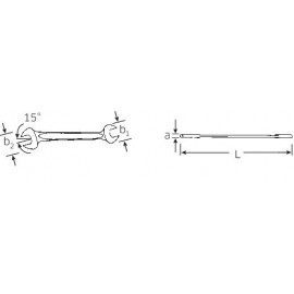 Stahlwille 40032022 10 20 X 22 Kettős csavarkulcs 20 - 22 mm DIN 3110, DIN ISO 10102 2. kép