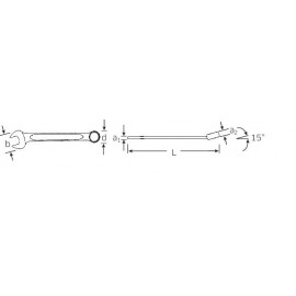 Stahlwille 40081212 13 12 Racsnis csavarkulcs 12 mm 2. kép