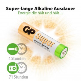 Mikroelem Alkáli mangán GP Batteries Super 1.5 V 12 db 10. kép