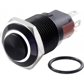 TRU COMPONENTS TC-GQ16-KH-11E/J/W/12V/A Vandálbiztos kapcsoló 48 V/DC 2 A 1 x KI/(BE) IP65 Nyomó 1 d