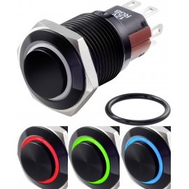 TRU COMPONENTS TC-GQ16-KH-11E/J/41RGB/12V/A Vandálbiztos kapcsoló 48 V/DC 2 A 1 x KI/(BE) IP65 Nyomó