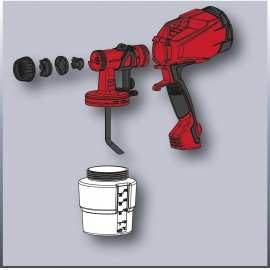 Einhell TC-SY 500 P Festékszóró pisztoly 500 W Szállítási mennyiség (max.) 550 ml/perc 5. kép