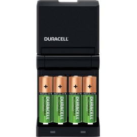 Duracell CEF14 NiMH Mikro (AAA), Ceruza (AA) Hengeres akku töltő Akkukkal