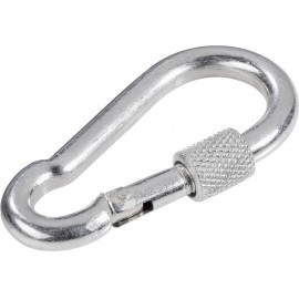 TOOLCRAFT 486759 Tűzoltó karabiner akasztó csavaros zárórendszerrel (H x Sz) 60 mm x 6 mm