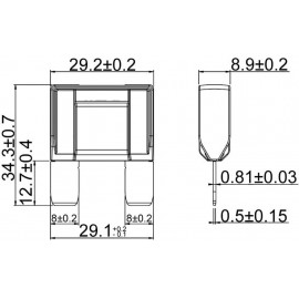 TRU COMPONENTS 8551232 Maxi laposbiztosíték 40 A Narancs 1 db 2. kép