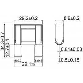 TRU COMPONENTS 8551196 Maxi laposbiztosíték 30 A Zöld 1 db 2. kép