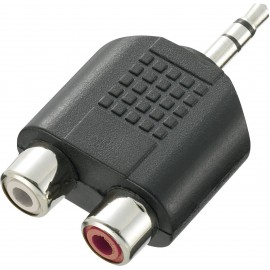 SpeaKa Professional Jack / RCA Audio Y adapter [1x Jack dugó, 3,5 mm-es - 2x RCA alj] Fekete 2. kép