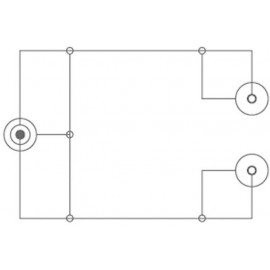 SpeaKa Professional Jack / RCA Audio Y adapter [1x Jack dugó, 3,5 mm-es - 2x RCA alj] Fekete 3. kép