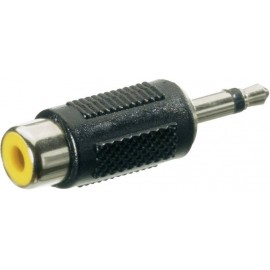 SpeaKa Professional Jack / RCA Audio Átalakító [1x Jack dugó, 3,5 mm-es - 1x RCA alj] Fekete