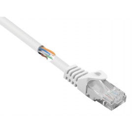 RJ45 Hálózat Csatlakozókábel CAT 5e U/UTP 25.00 cm Fehér Védővel Basetech