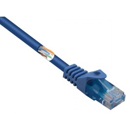 RJ45 Hálózat Csatlakozókábel CAT 5e U/UTP 1.00 m Kék Védővel Basetech