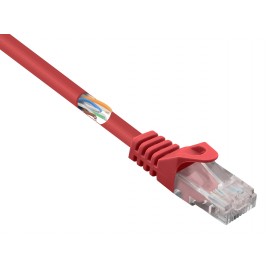 RJ45 Hálózat Csatlakozókábel CAT 5e U/UTP 25.00 cm Piros Védővel Basetech