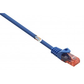 RJ45 Hálózat Csatlakozókábel CAT 6 U/UTP 15.00 cm Kék Védővel, Halogénmentes Basetech