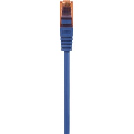 RJ45 Hálózat Csatlakozókábel CAT 6 U/UTP 15.00 cm Kék Védővel, Halogénmentes Basetech 2. kép