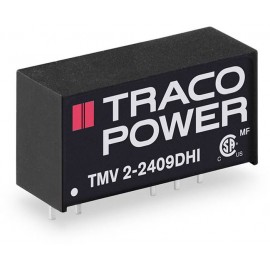 TracoPower TMV 2-2409DHI DC/DC feszültségváltó, nyák 24 V/DC 9 V/DC, -9 V/DC 112 mA 2 W Kimenetek sz