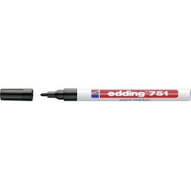 Edding 4-751001 edding 751 paint marker Lakk jelölő Fekete 1 mm, 2 mm 1 db/csomag