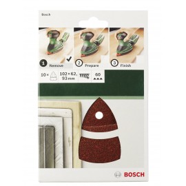 Bosch Accessories 2609256A64 Multi csiszolópapír Tépőzárral, Lyukas Szemcsézet 120 (H x Sz) 102 mm x