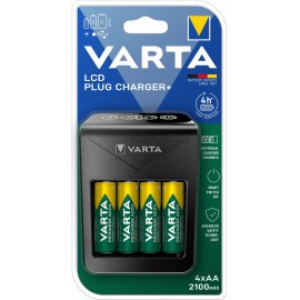 Varta LCD Plug-Plus NiMH Mikro (AAA), Ceruza (AA), 9 V-os Hengeres akku töltő Akkukkal 10. kép