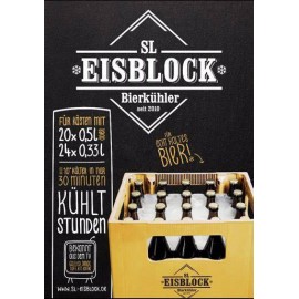 Palackhűtő jégkocka forma SL Eisblock 20x0,5l Palackhűtő Kontakt Kék 4. kép