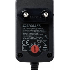 VOLTCRAFT SNG-600N-OW Dugasztápegység, beállítható 3 V/DC, 4.5 V/DC, 5 V/DC, 6 V/DC, 7.5 V/DC, 9 V/D 4. kép