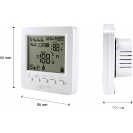 Sygonix Helyiségtermosztát Süllyeszett Heti program 5 ... 35 °C 10. kép