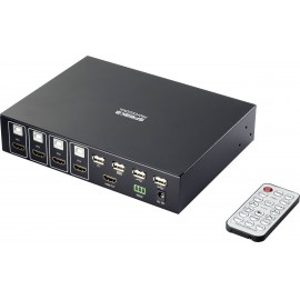 SpeaKa Professional SP-KVM-340 4 port KVM átkapcsoló Külön kapcsolható, Multi-view üzemmód, Távirány 2. kép