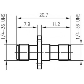 Telegärtner J01154A0011 J01154A0011 SMBA adapter SMA alj - SMA alj 1 db 7. kép