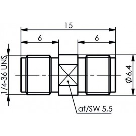 Telegärtner J01154A0001 J01154A0001 SMBA adapter SMA alj - SMA alj 1 db 2. kép