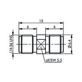 Telegärtner J01154A0001 J01154A0001 SMBA adapter SMA alj - SMA alj 1 db 3. kép