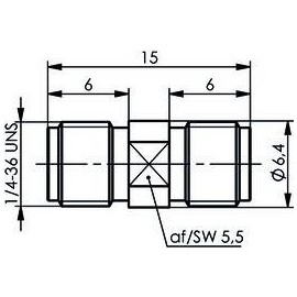 Telegärtner J01154A0001 J01154A0001 SMBA adapter SMA alj - SMA alj 1 db 4. kép
