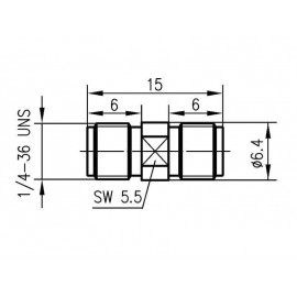 Telegärtner J01154A0001 J01154A0001 SMBA adapter SMA alj - SMA alj 1 db 6. kép