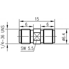 Telegärtner J01154A0001 J01154A0001 SMBA adapter SMA alj - SMA alj 1 db 7. kép