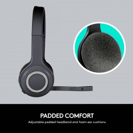 Logitech H600 Rádiójel vezérlésű headset, vezeték nélküli mikrofonos fejhallgató 7. kép