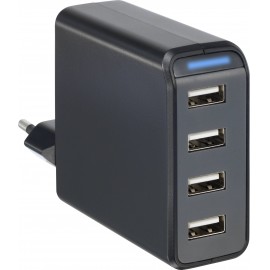 VOLTCRAFT SPAS-4800/4-N USB-s töltőkészülék Aljzat dugó Kimeneti áram (max.) 4800 mA 4 x USB