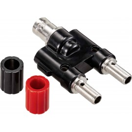 TRU COMPONENTS Adapterdugó BNC aljzat - Alj, 4 mm Egyenes Fekete 2. kép