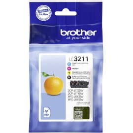 Brother Tinta kombicsomag LC-3211 VALDR Eredeti Cián, Bíbor, Sárga, Fekete LC3211VALDR