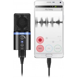 IK Multimedia IRIG MIC STUDIO BLACK USB-s stúdió mikrofon Vezetékes Csíptetővel, Talp, Fém ház 5. kép