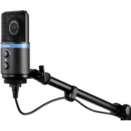 IK Multimedia IRIG MIC STUDIO BLACK USB-s stúdió mikrofon Vezetékes Csíptetővel, Talp, Fém ház 6. kép