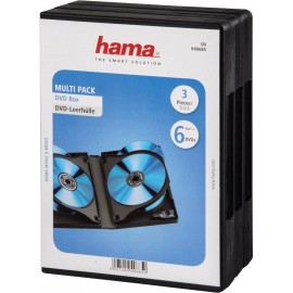 Hama 6 részes DVD tok 6 CD/DVD/Blu-ray Polipropilén Fekete 3 db (Sz x Ma x Mé) 136 x 191 x 26.6 mm 0