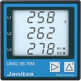 Janitza UMG96RM-E 6 csatornás UMG96RM-E hálózati analizátor, Ethernet, RCM méréssel 4. kép