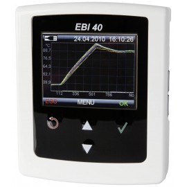 ebro EBI 40 TC-01 Hőmérséklet adatgyűjtő Kalibrált (ISO) Mérési méret Hőmérséklet -200 1200 °C