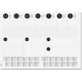 Sigel HO506 Asztali alátét 2 éves naptár Fekete, Fehér (Sz x Ma) 420 mm x 297 mm