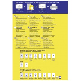 Avery-Zweckform J4775-10 Etikettek 210 x 297 mm Poliészter fólia Fehér 10 db Permanens Univerzális e 2. kép