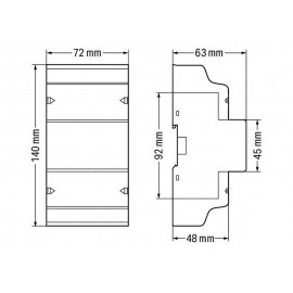 WAGO 879-3000 4PU Váltóáram fogyasztásmérő digitális 65 A MID konform: Igen 1 db 3. kép