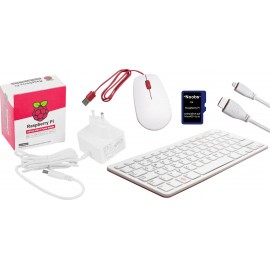 Raspberry Pi® PI400DE Desktop Computer-Kit Raspberry Pi® 400 4 GB 4 x 1.8 GHz Tápegységgel, Egérrel,