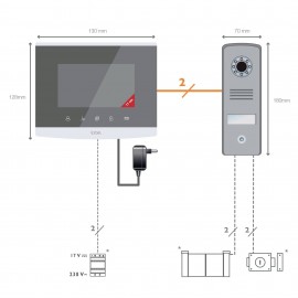 Extel 720315 Videó kaputelefon Komplett készlet 7. kép