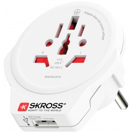 Skross 1500266 Úti adapter World to Europe USB 1.0