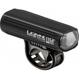 Lezyne Kerékpár fényszóró Power Pro 115+ LED Akkuról üzemeltetett, USB-n keresztül üzemeltetett Feke